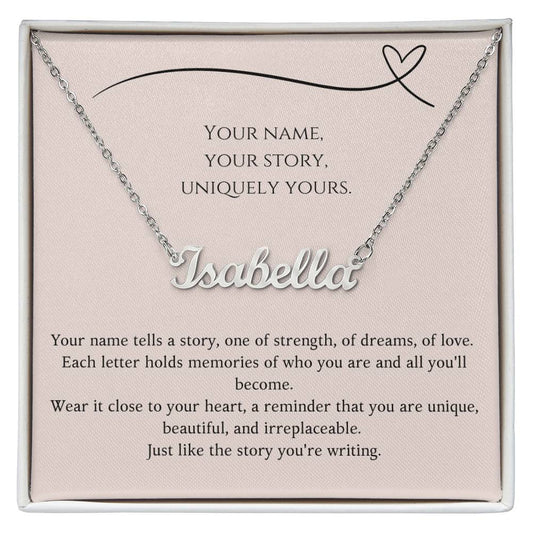 "Written in Love" Custom Name Necklace