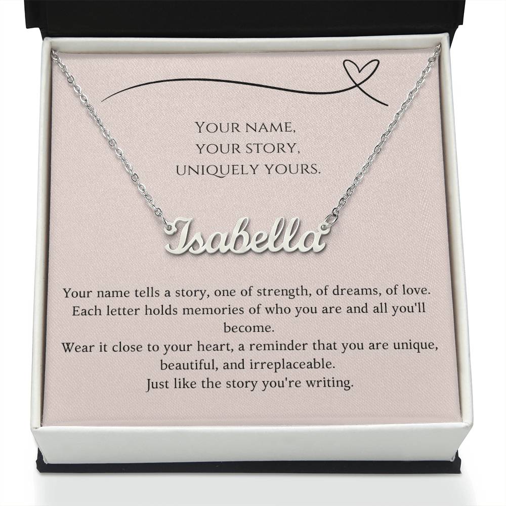 "Written in Love" Custom Name Necklace