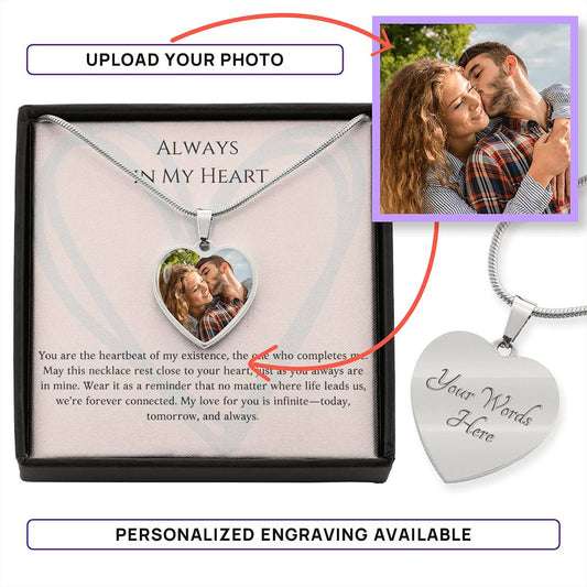 Cherished Moments Heart Photo Necklace